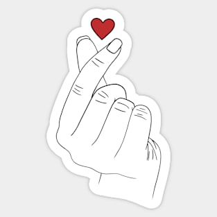 Finger Heart Sticker